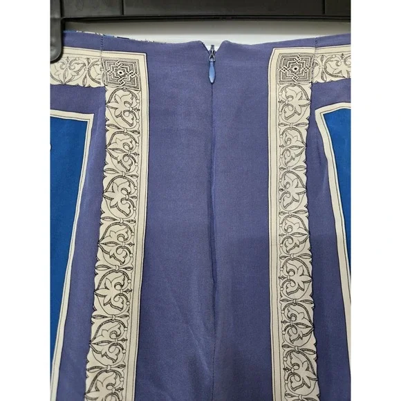 Linda Allard Ellen Tracy Silk Sailboat Midi Skirt Size 6 - Picture 6 of 8